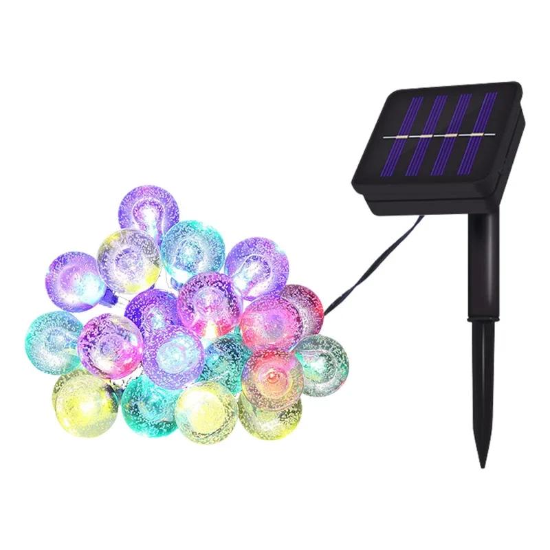 1pc Solar Crystal Ball Fairy String Lights 5M20L Outdoor Waterproof Christmas Decoration Camping Fairy Garland Garden Party