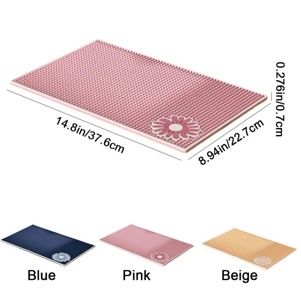 Foldable Coffee Drain Mats Soft Rubber Heat Insulation Pad Durable Kitchen Drain Mat for Home