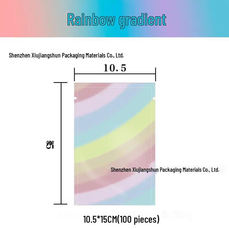 

Разноцветные градиентные мультяшные фольгированные игрушки в непрозрачных пакетах - Мини-размер, плоский рот, в наличии
