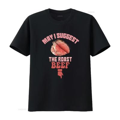 May I Suggest The Roast Beef Fun Embarrassing Inappropriate T Shirt for Casual Vintage Washed Fashion Versatile Soft Graphic