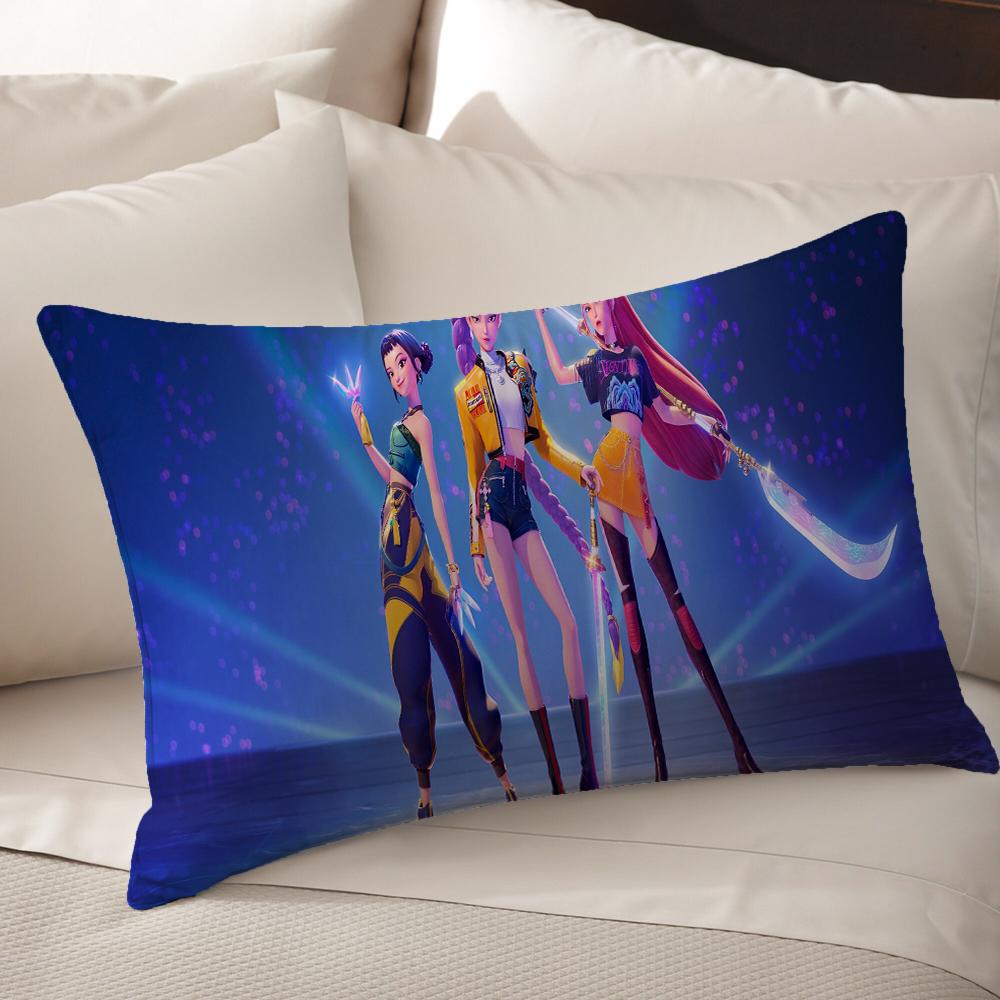 KPop Demon Hunters  Anime World on the pillow: Colorful Characters and Fantasy Scenes Pillowcase fashion Home Decoration