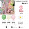 66pcs Macaron Latex Balloon Arch Set Daisy-themed Birthday Party Decor Baby Shower Gender Reveal Anniversary Wedding Supplies
