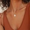 Stainless Steel Irregular Pearl Necklace: Retro Clavicle Chain with Versatile, Chic Design