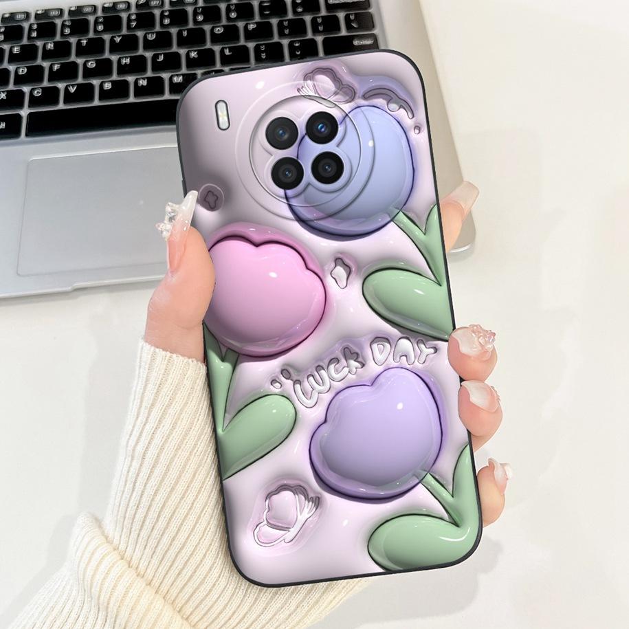 For Huawei Nova 8i Case Nova8i 8 i Cover NEN-L22 NEN-LX1 NEN-LX3 Silicone Coque Soft Square Fundas For Honor 50 Lite Phone Cases