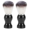 2PCS Men Portable Synthetic Nylon Beard Brush Salon Face Cleaning Shaving Brush Grooming Tool
