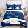 3pcs Happy Cinnamoroll Printed Quilt Set - Soft and Comfortable Quilt Cover for Bedroom, Guest Room and Dormitory Decorative Bedding Set 1 D