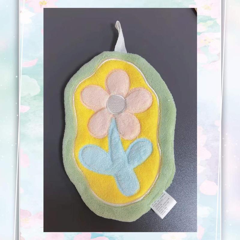 Cute Cartoon Hanging Hand Towel - Absorbent, Thickened Bathroom or Kitchen Dishcloth