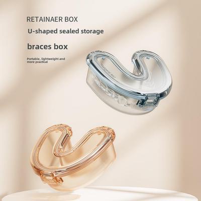 Invisible Orthodontic Retainer and Denture Storage Box with Lock