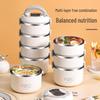 4-Layer 304 Stainless Steel Insulated Lunch Box with Handle
