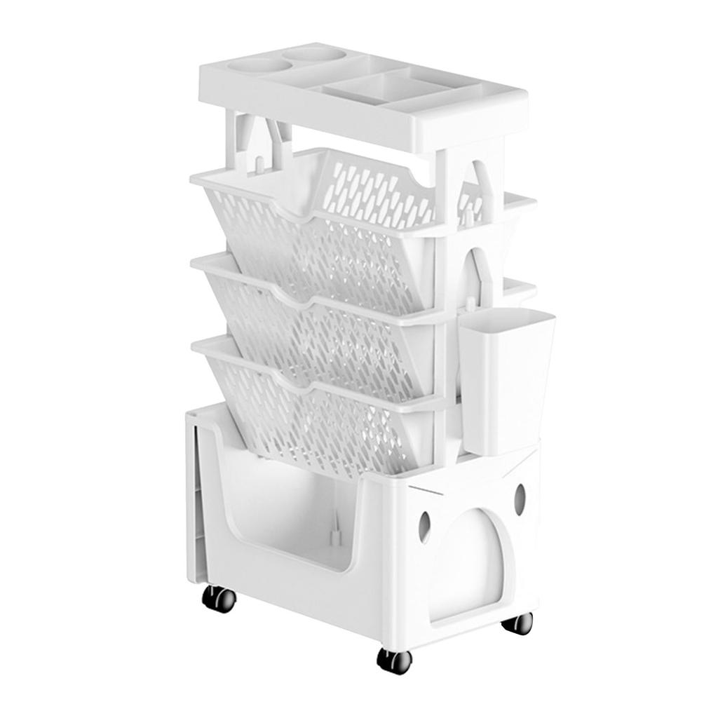 Rollregal mit Rädern 5 Ebenen Große Kapazität Starke Tragfähigkeit Nützlich