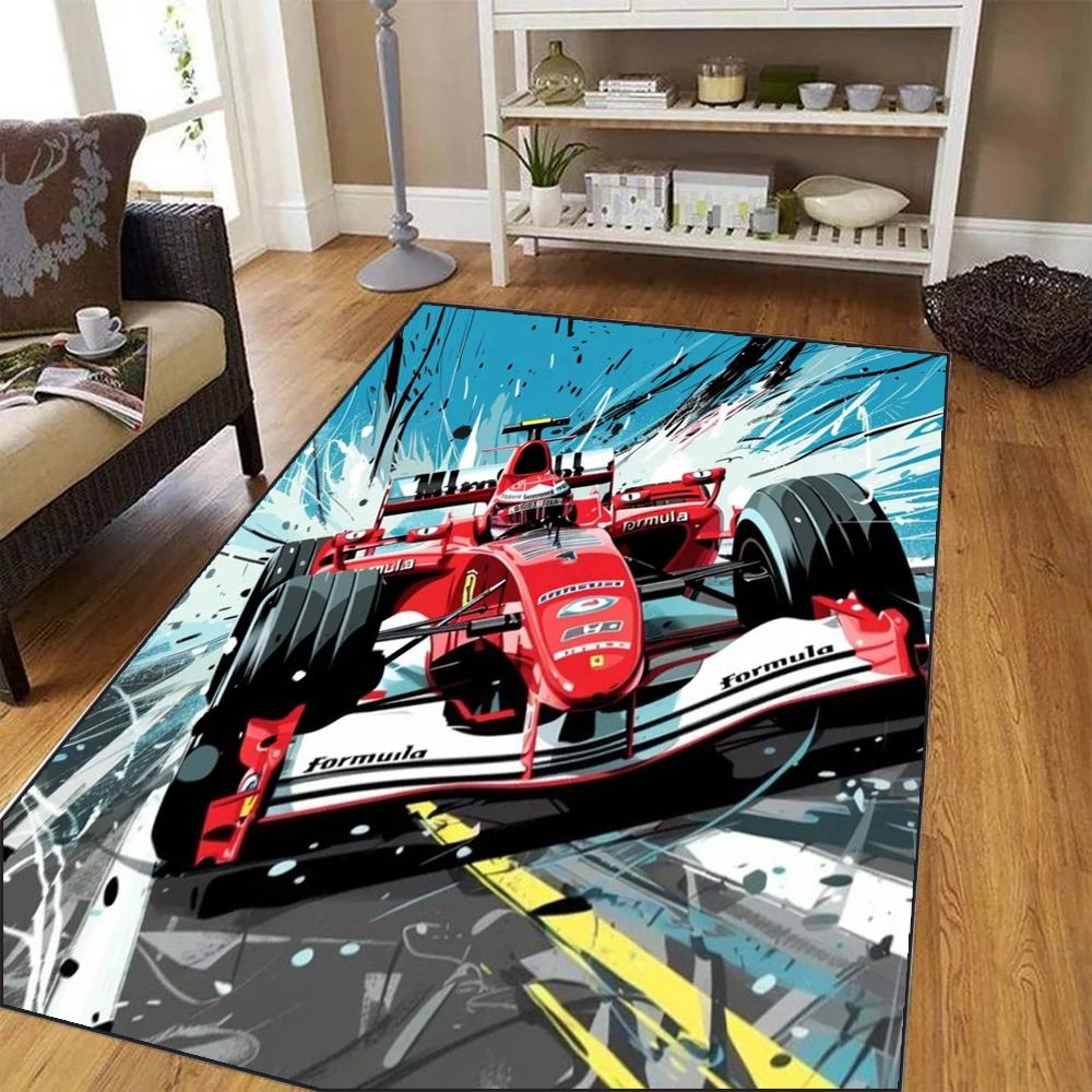 Racing Car Pattern Rug Living Room Carpet for Bedroom for Kitchen Floor Mats Home Decor Alfombra Kid Play Non-Slip Floor Pad Rug