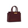 Bally Andorra Tote Bag With Metal Logo In Pebbled Calfskin Women tote bags Red Brown 6312269