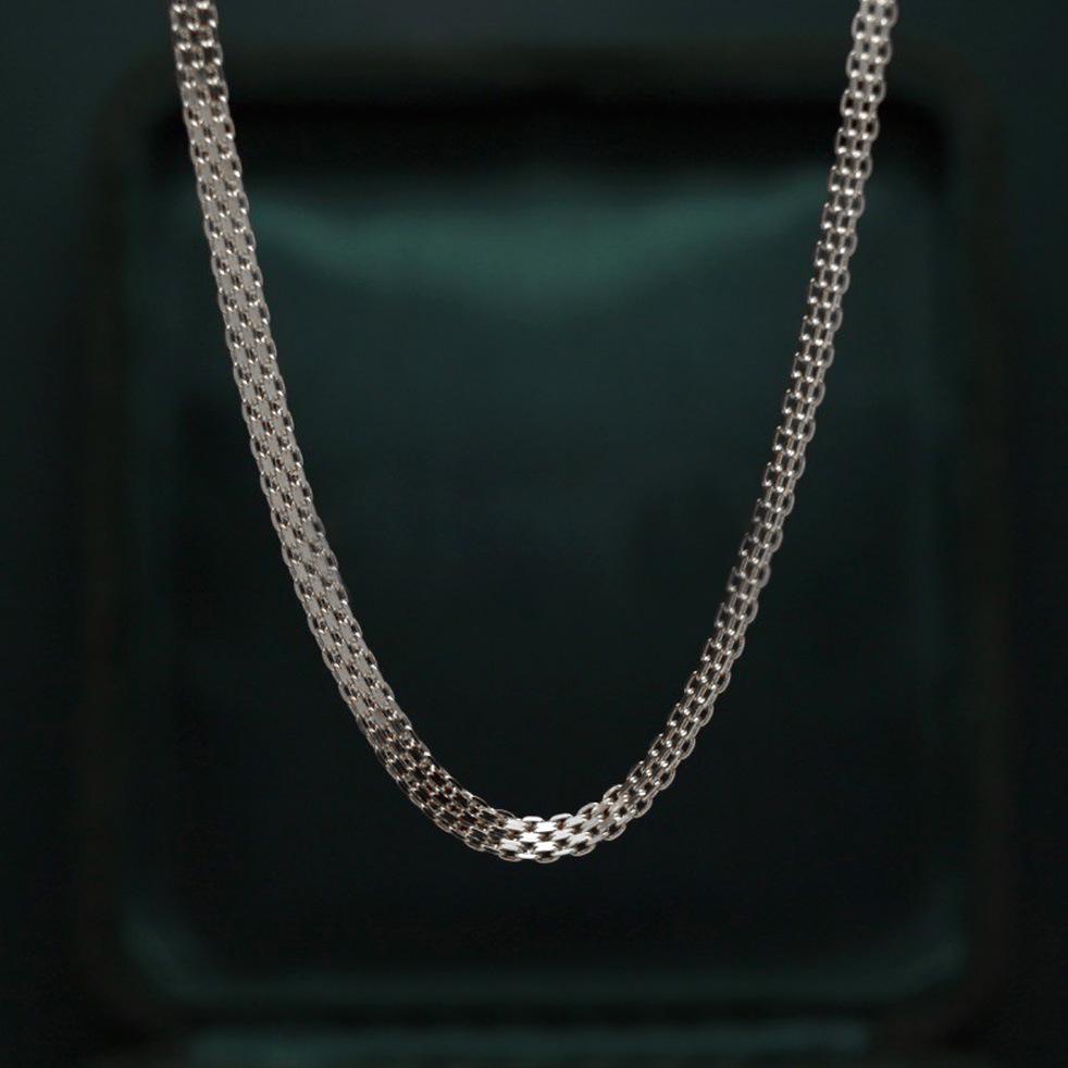 

Xiancan 2022 S925 Silver Tank Chain Necklace - Unisex European & American Style S925 Silver серебряный
