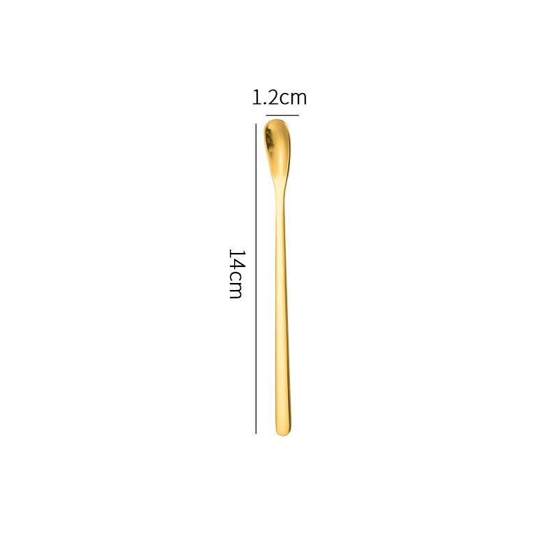 1Pc Stainless Steel Long Handle Stirring Spoon Coffee Tea Spoons Dessert Spoon Stirring Rod Tiny Spoon Kitchen Accessories