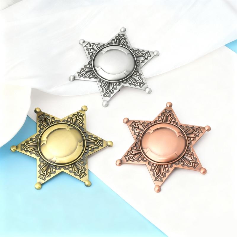 Six Point Star Brooch Metal Construction Easy Clip On Designs Accessories For Weddings Corporate Event