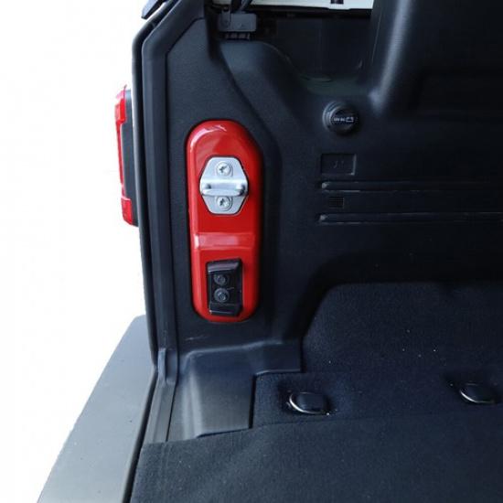 Red Car Inner Tailgate Lock Panel Decor Cover Trim for Jeep Wrangler JL 2018+