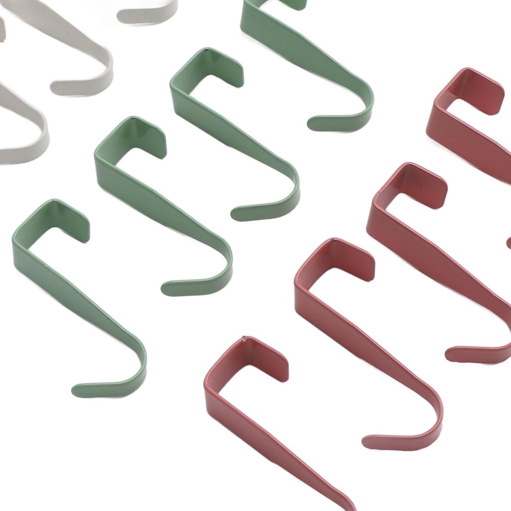 16PCS Over Door Hooks Stainless Steel Hanging Hook Cabinet Door Organizer for Clothes Towels Hats Bags