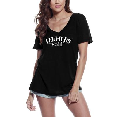 Women's T-Shirt Farmers Market - Funny Short Sleeve Tee Shirt