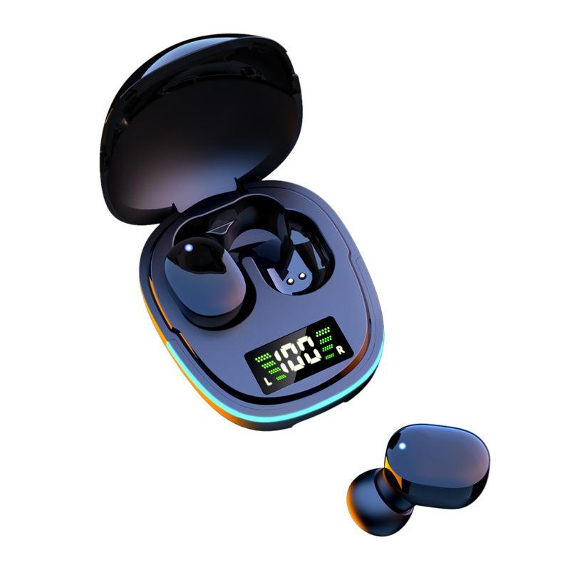 

True Wireless in-Ear Bluetooth Earphones Colorful Breathing Light Digital Display Sports Headphones чорний