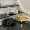 Pleated Trend Versatile Solid Color Premium Cloud Bag Women's Personality Casual Fashion Storage Niche Design Clutch Bag