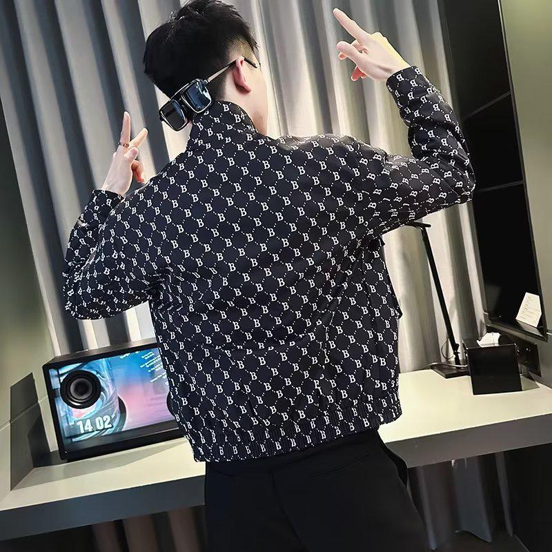 2023 Men's Trendy Casual Letter Print Jacket for Spring & Autumn