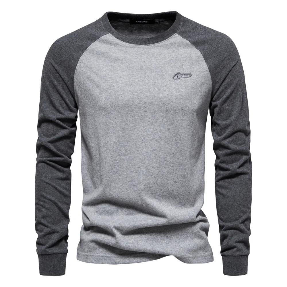 Distressed US Flag Print Long Sleeve T-Shirt, Casual Men's Top
