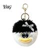 Men Women Decorative Pendant Cartoon Curly Hair Head Keychain, Plush Keychain with Metal Clasp, Aesthetic Backpack Charms Backpacks Handbags Keys for