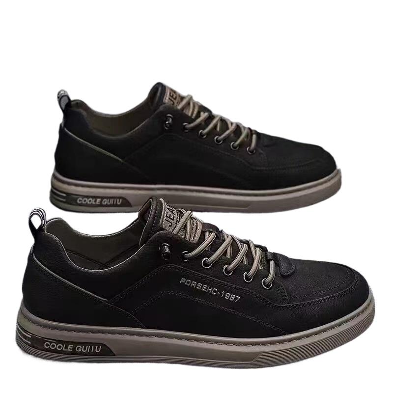 New Men's Shoes 2025 Summer Men's Casual Leather Shoes Korean Edition Trendy Sports Shoes Men's Board Shoes