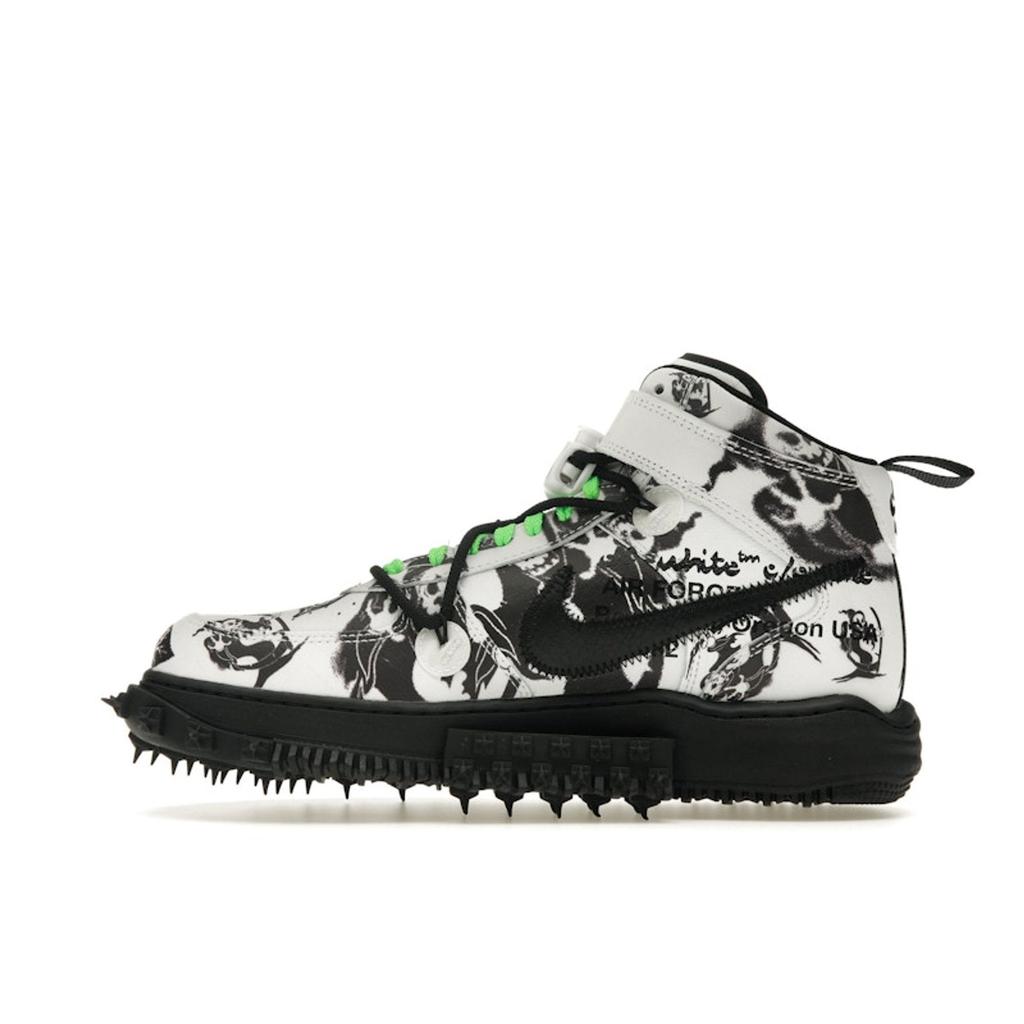 Nike Off-White x Air Force 1 Mid SP Leder Grim Reaper Herren Sneakers Schwarz DR0500-102