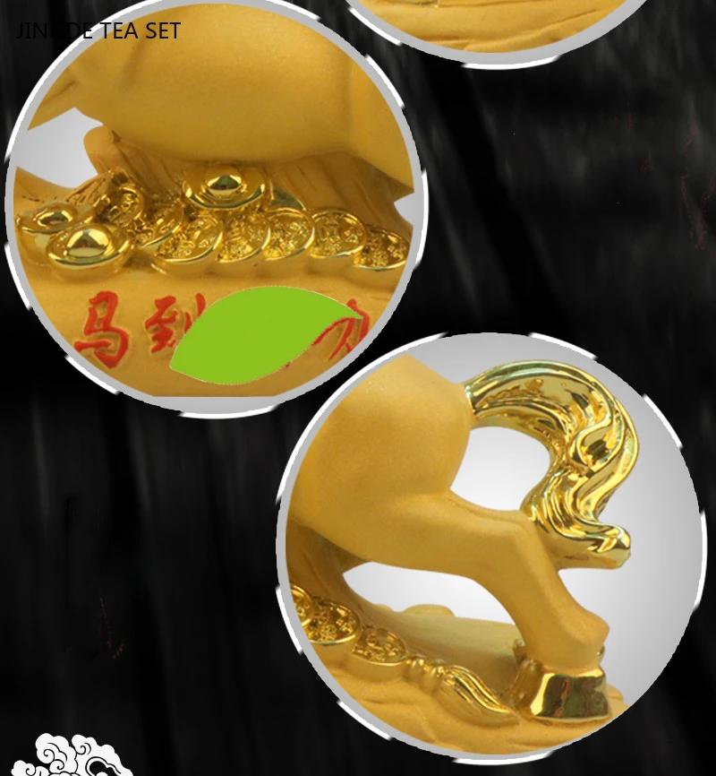 1 יחידה שרף גלגל המזלות סוס יוקרתי לגברים קישוט רכב אישי למחזיק כרטיסי חניה לקונסולה מרכזית של הרכב פנג שווי