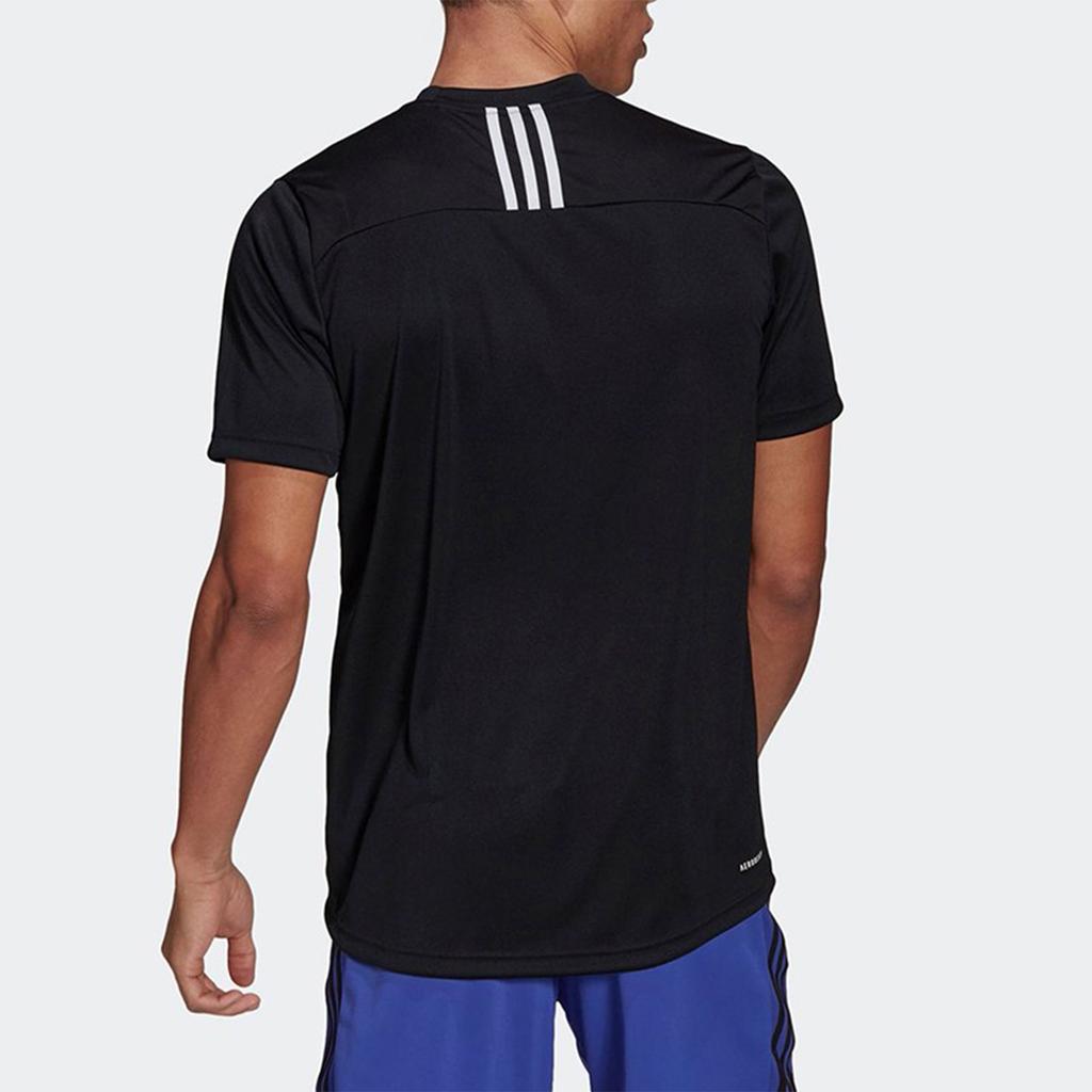 Adidas Logo Print Training Sports Crew Neck Short Sleeve T-Shirt Men Tops Black GM2126