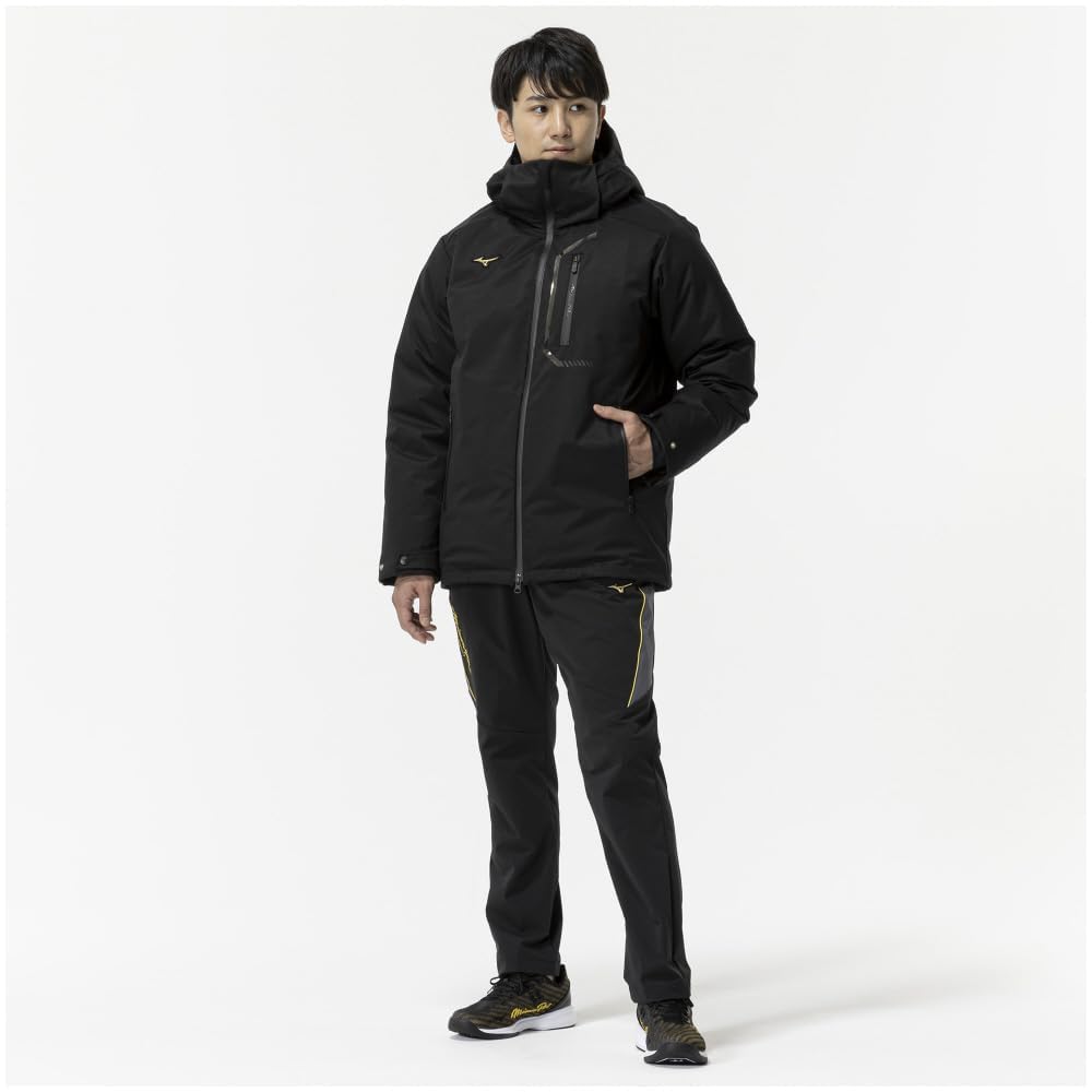 Mizuno Pro Down Size Directly Available At Mizuno Stores Coat, Small, Black, 12JEBB97,