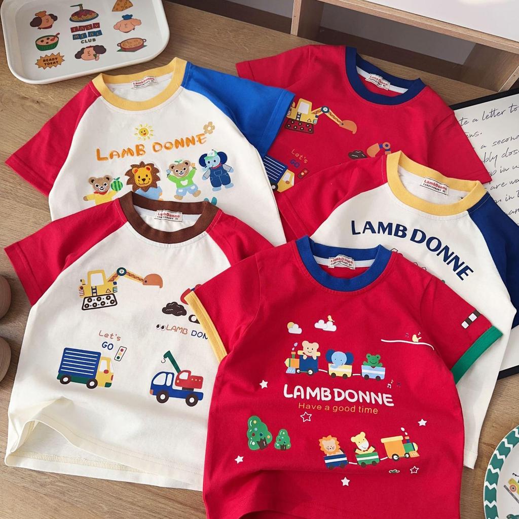 Boys' Japanese Style Short-Sleeve T-Shirt - Summer 2026 Collection, Round Neck, In Stock