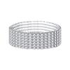 Fashion Jewelry Super Flash Multi-Row Diamond Bracelet Full Diamond Elastic Bracelet Bridal Rhinestone Bracelet