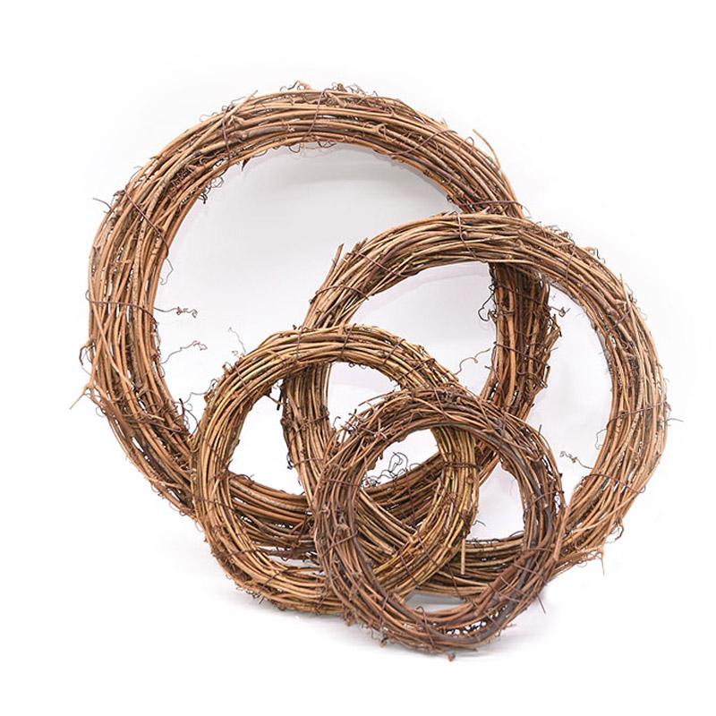 1pcs Christmas Decoration 12-25cm Christmas Party Wedding Wreaths Decoration Garland Material Rattan Wreath DIY Wreath Party