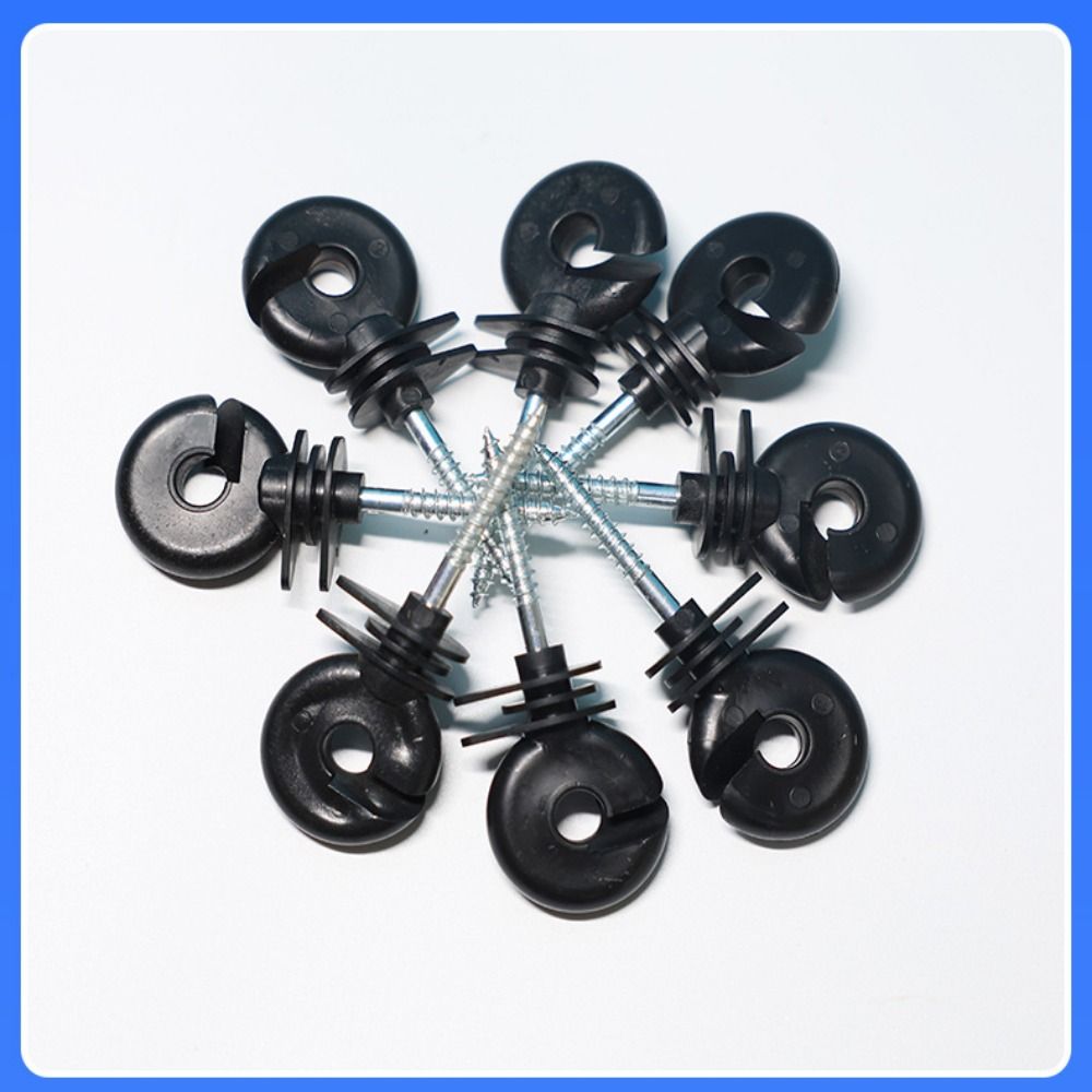 100Pcs Great Insulation Fence Ring Insulator Angled Slot Electric Fencing Insulators Horse Fencing