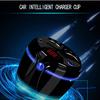 USB Car Charger Cup Holder Display Car Charger Cigarette Lighter Splitter With Voltage Display