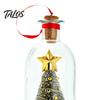 Batteriebetriebenes Ornament Aufnehmbares Weihnachtsbaum-Flaschenpost, Sprachaufnahme Feiertags-Andenken Schneeflocken-Stechpalmen-Ornamente mit Wiedergabe,