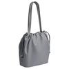 Coach Faye 28 Brand Logo Drawstring Closure Smooth Leather Tote Shoulder Bag Large Women Handbags Gray Blue CV947-QBN19