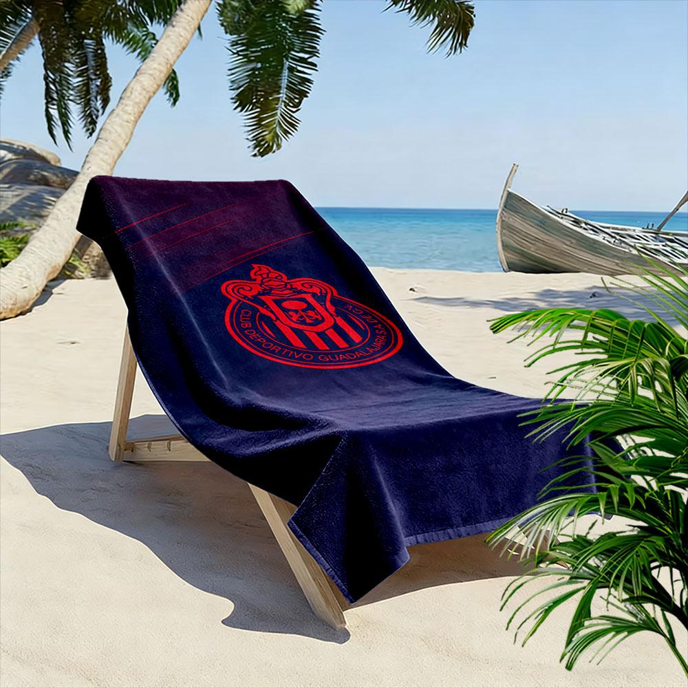 Chivas Logo Dark Blue Towel A must-have beach towel for beach travel