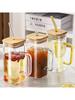 1pc 400/1000ml Smoothie Cup with Straw, Heat-resistant Juice Drink Cup, Large Capacity Water Bottle for Family and Outdoor Use