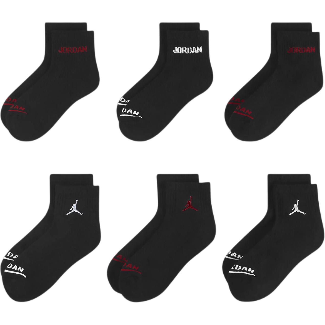 Носки Jordan 6 пар Черные для младенцев и малышей DC8913-010 7-9