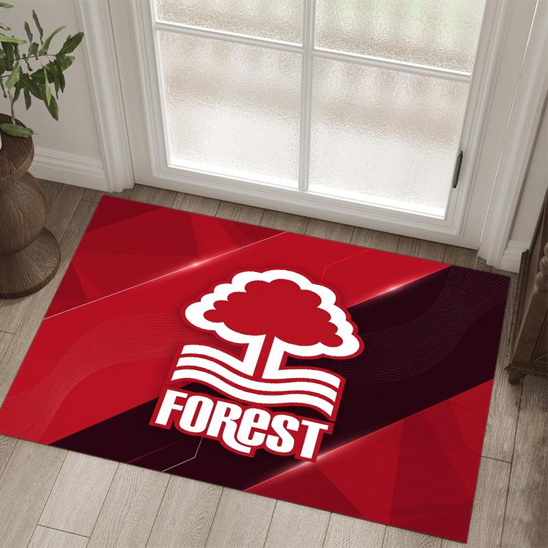 Nottingham Forest Design Kristall Samt Teppich Gemütlich Nicht?Rutschfester Teppich mit Aufdruck für Schlafzimmer Wohnzimmer Eingang