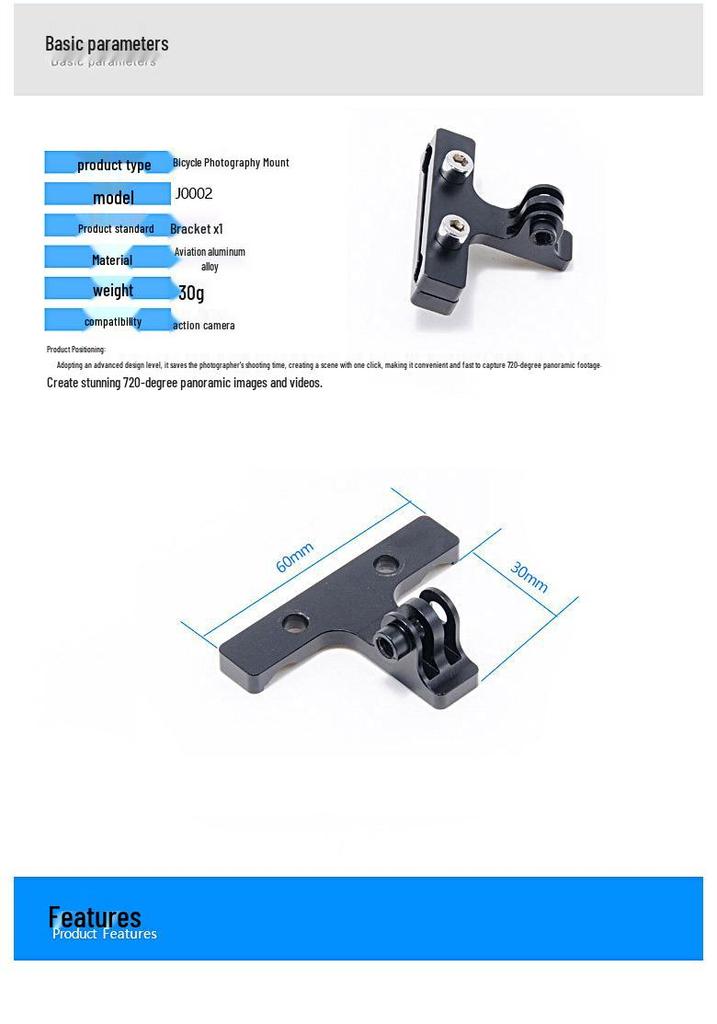 GoPro Hero10/11/12 Compatible Bike Seatpost Mount for Riding