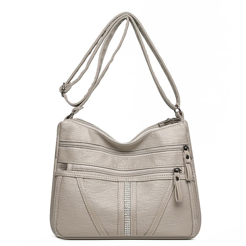 Women's Bag Soft PU Leather Bag Single Shoulder Crossbody Small Square Bag