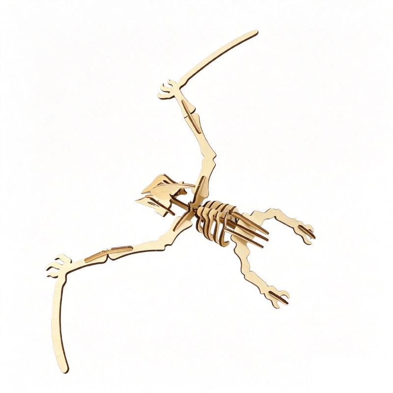 3D Dinosaur Puzzle: Wooden Hand-Assembled Educational Toy for Kids