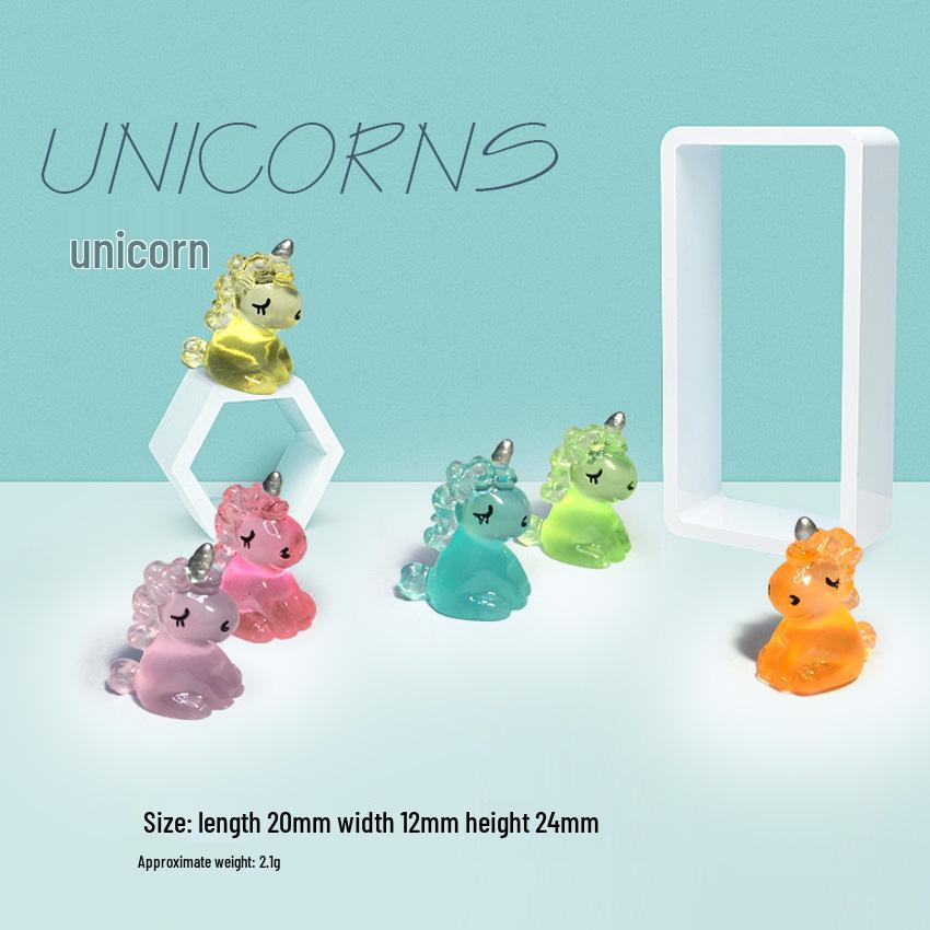 New 3D Luminous Unicorn Ornament for Cars and Indoor Décor