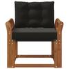 2 Piece Outdoor Sofa Set Solid Acacia Wood Natural Brown