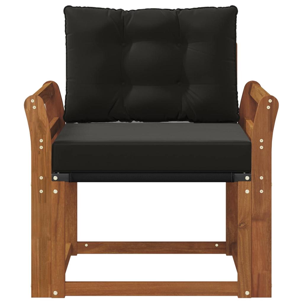 2 Piece Outdoor Sofa Set Solid Acacia Wood Natural Brown