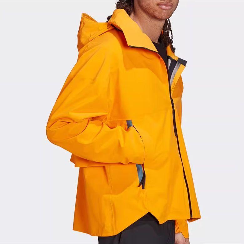 Adidas Outdoor Sports Hooded Jacket Men Outerwear Orange Yellow GQ2397